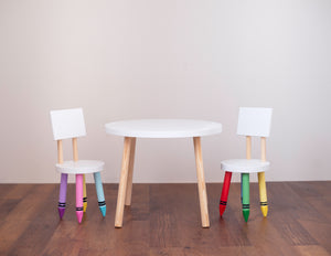 Alo Table & Lalo Chairs Crayons Legs Add On