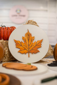 Fall Maple Leave Sign