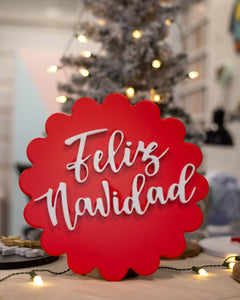 ¡Feliz Navidad! 12" Sign Spanish/English