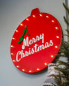 Merry Christmas Light Bulb Sign